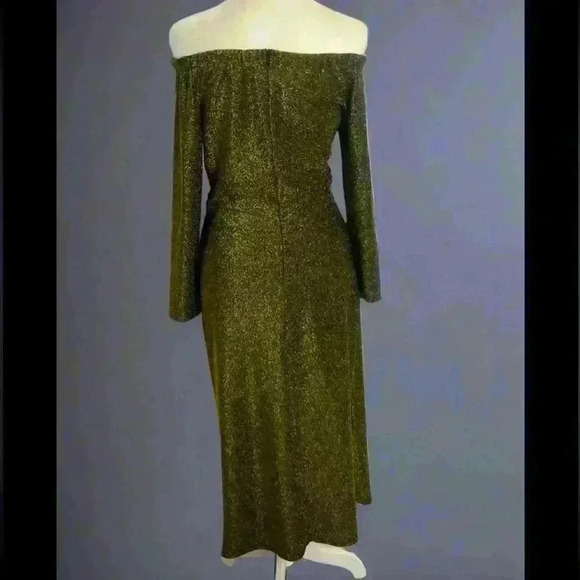 Vintage Gold Maxi Dress - Picture 3 of 4